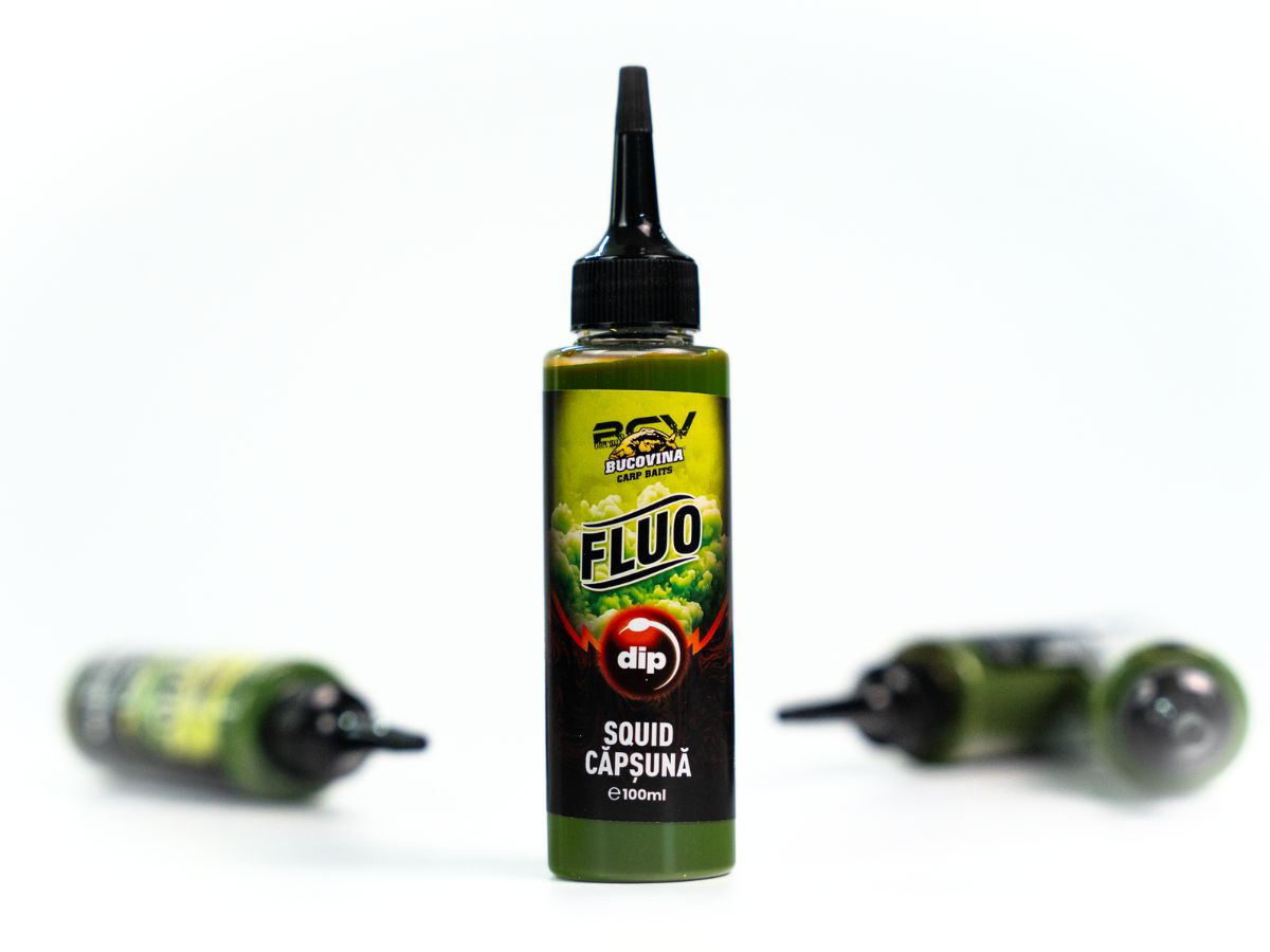 lichide Fluo Dip Squid Capsuna 1 Fluo Dip Squid Capsuna 100ml - Image 1